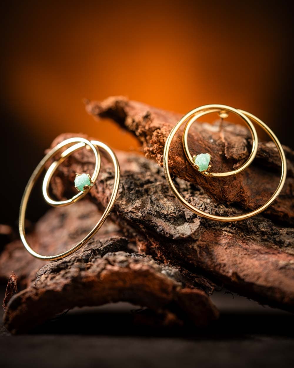 Aretes Topo Verde Profundo - imagen 7