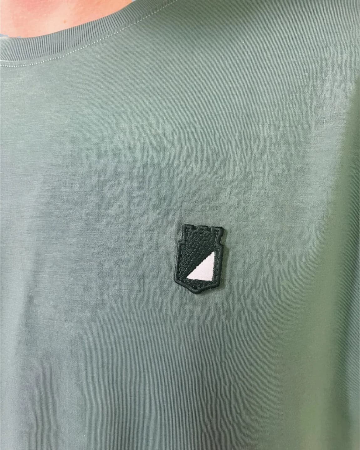 CAMISETA BASICA VERDE ESCUDO DIAGONAL - imagen 2