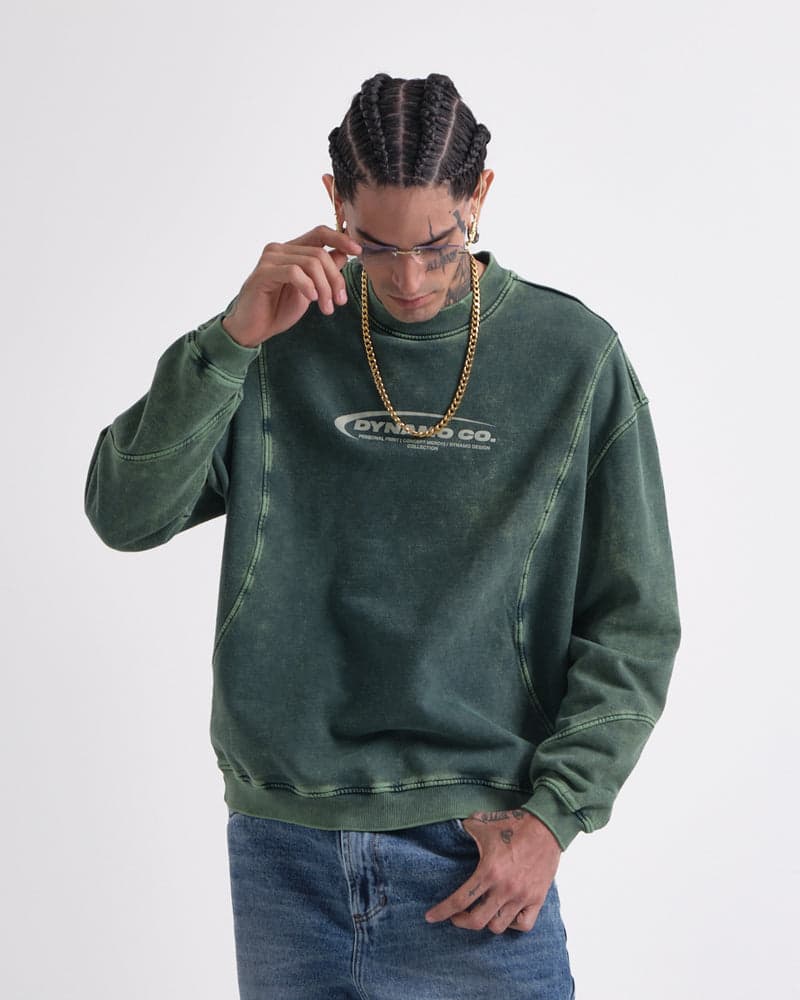 Buzo Verde Oversize Washed - imagen 1