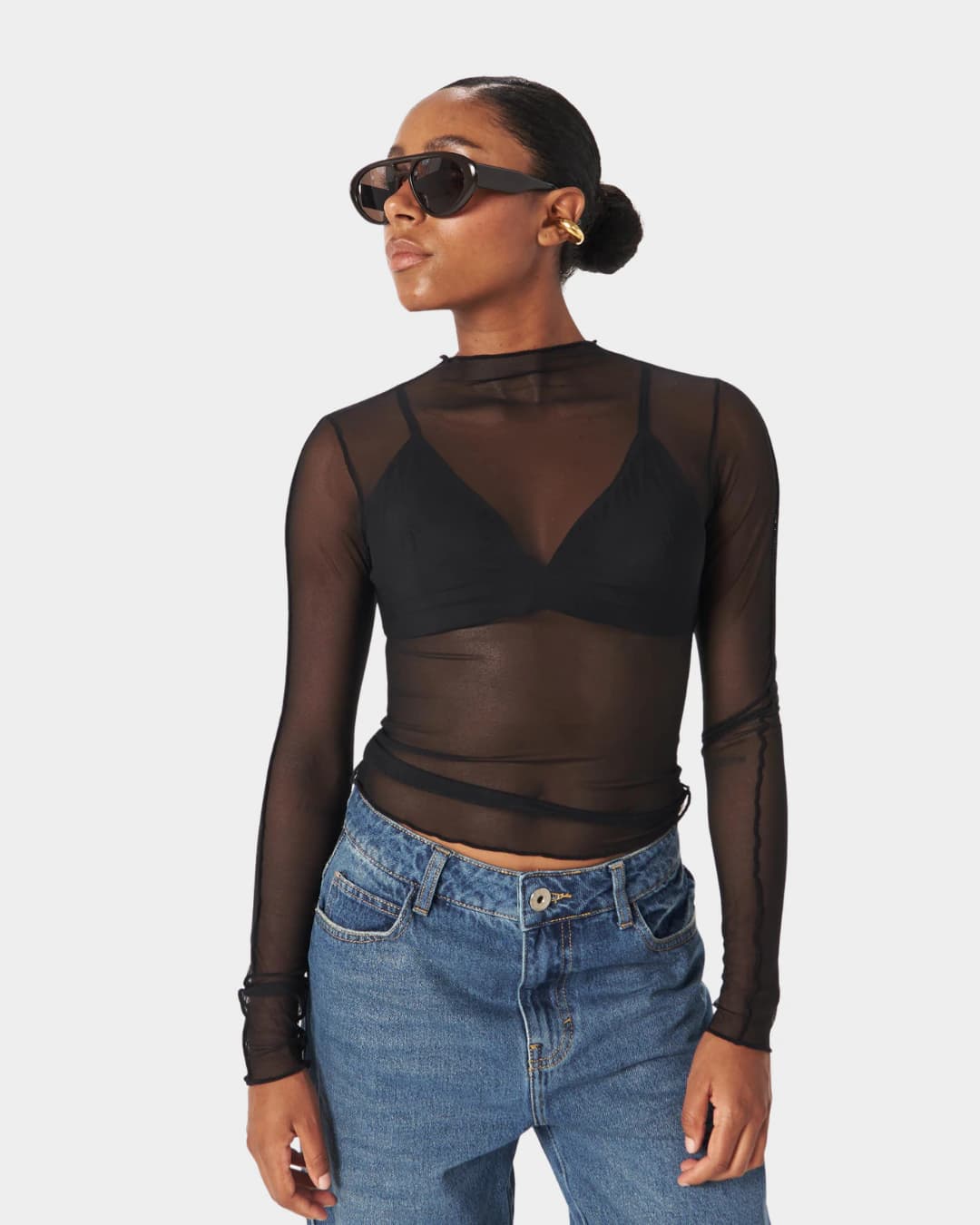 BLACK TRIM TOP - imagen 1