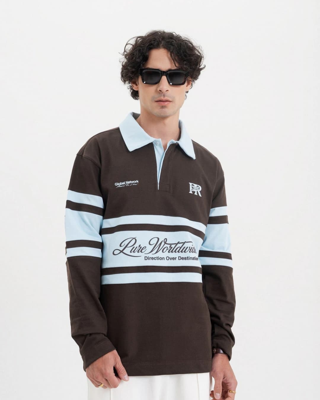 ACROSS THE LINES BROWN POLO - imagen 2