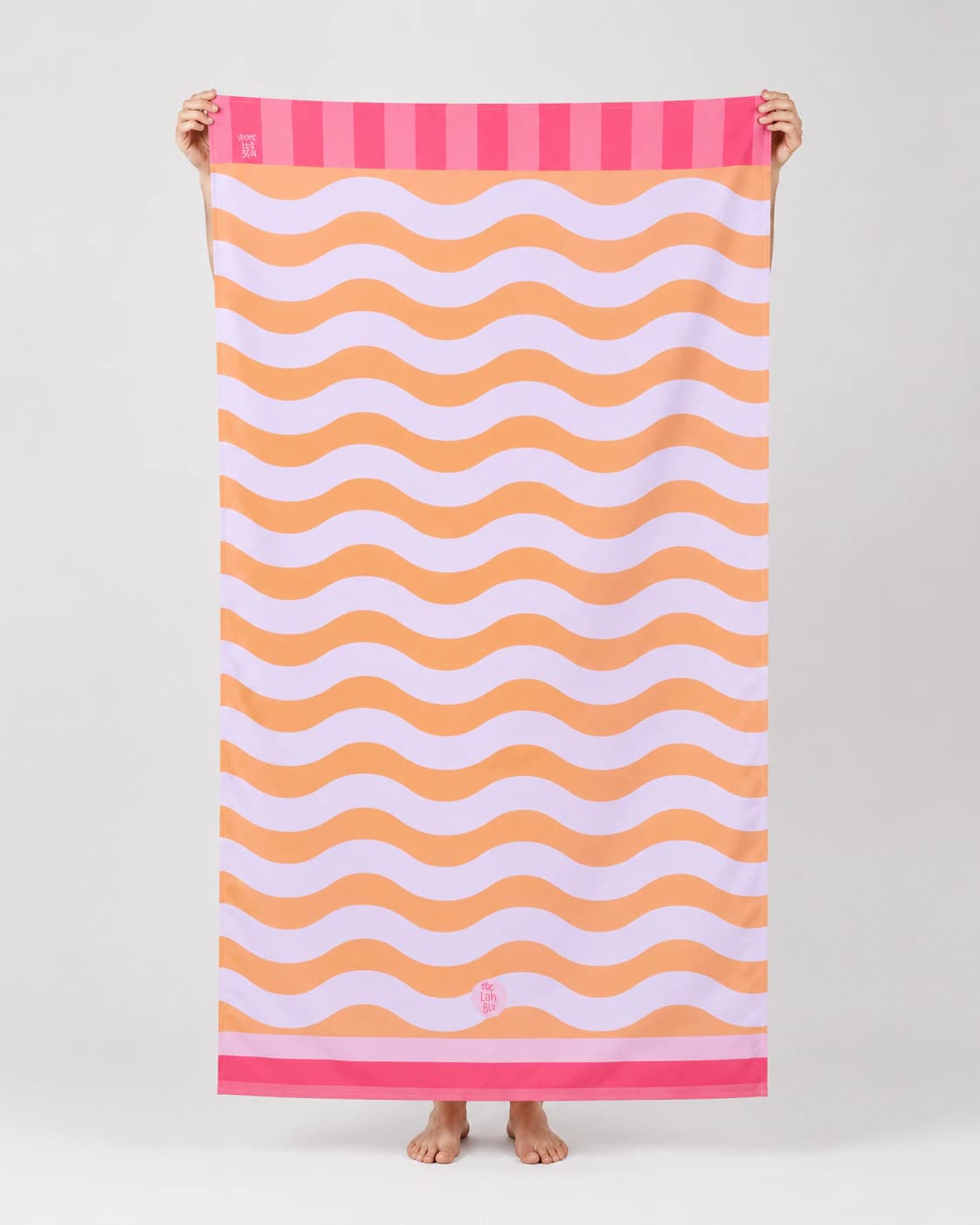 Toalla Estampada Ondas Naranja - imagen 3