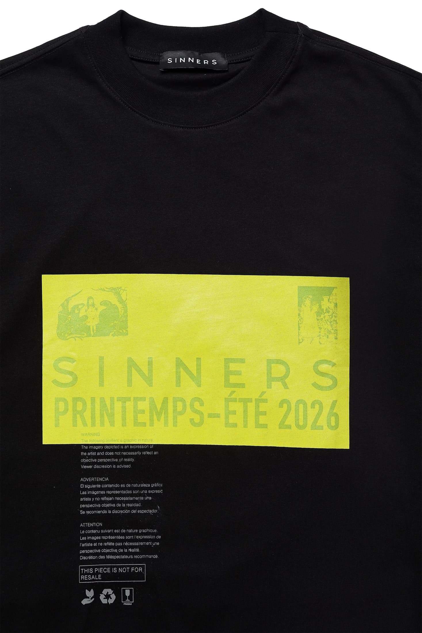 PRE-CAUCION BLACK T-SHIRT - imagen 3