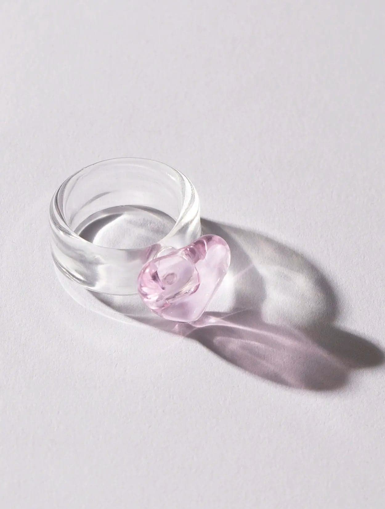 ANILLO CORAZÓN VIDRIO - imagen 2