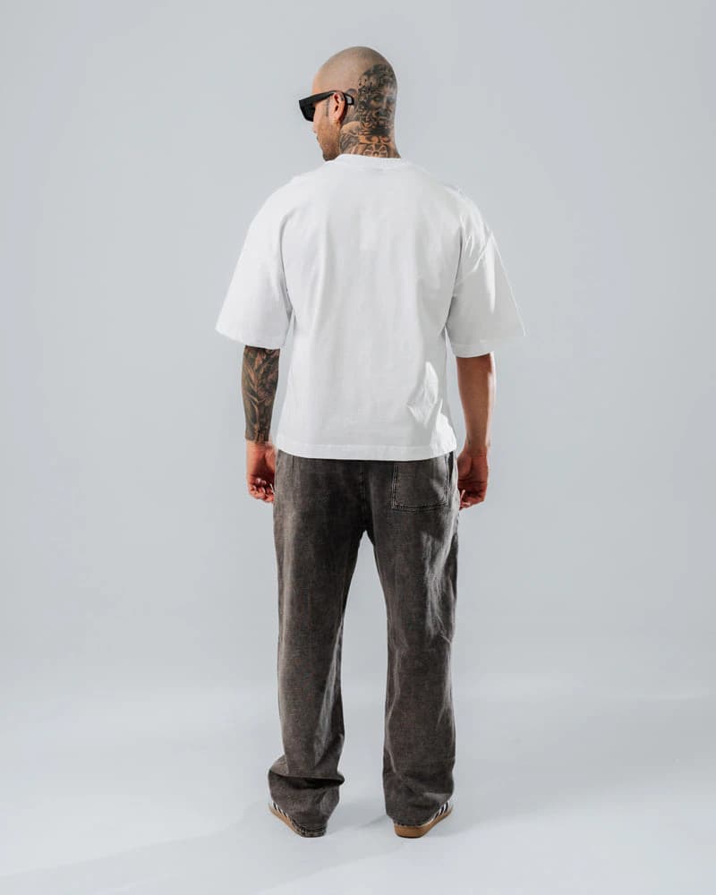 Camiseta Boxy Fit Básica Blanca - imagen 3