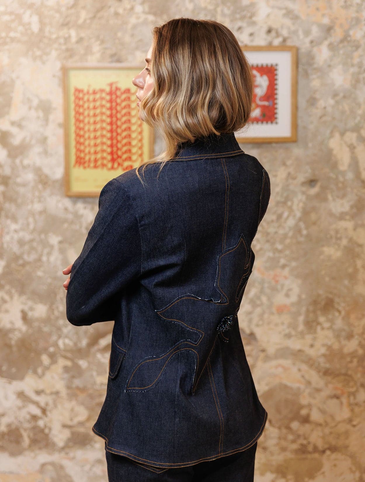 BLAZER DEMIN FLOR - imagen 2
