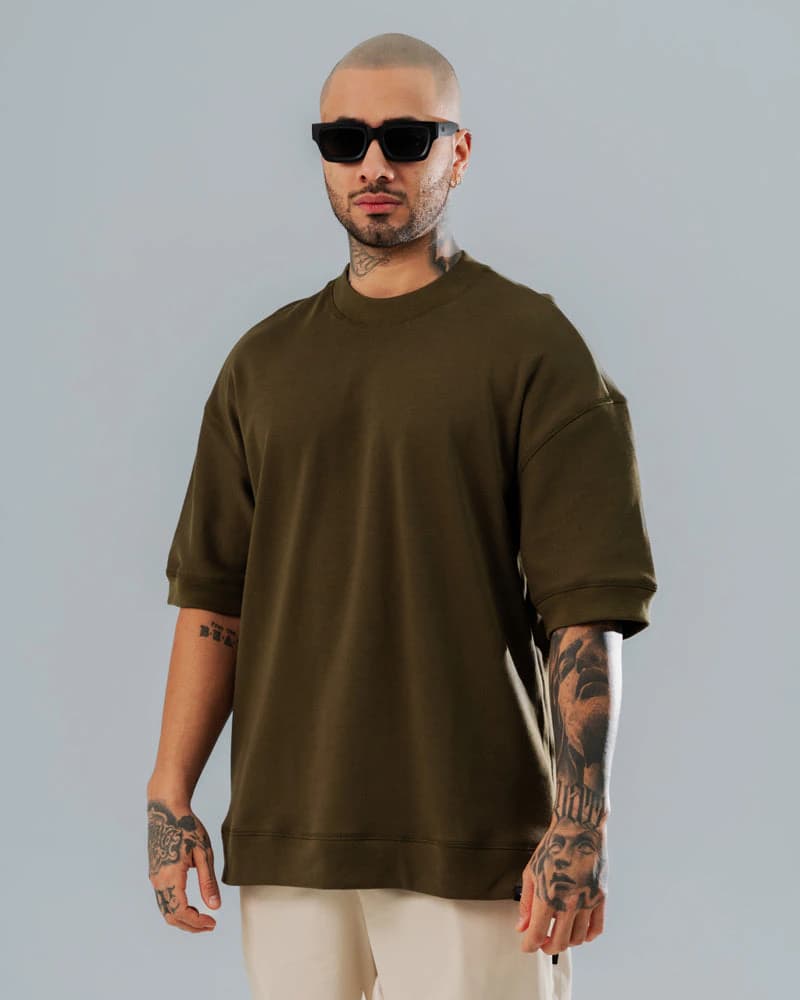 Duo Pack Camisetas Oversize Básicas Core Military - 300g - imagen 7