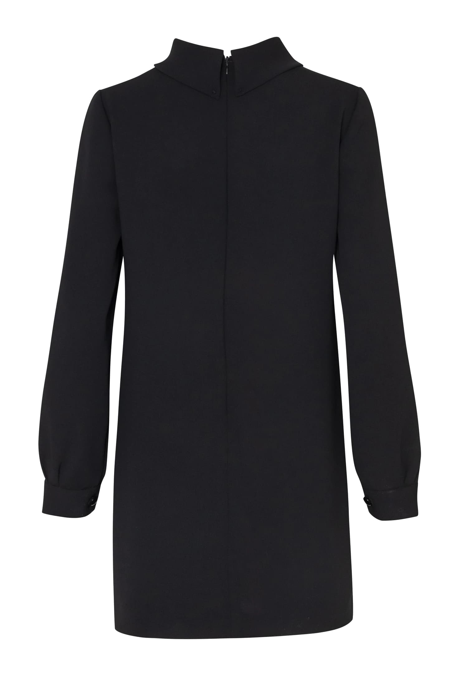 High-Neck Long-Sleeve Cady Mini Dress - imagen 4