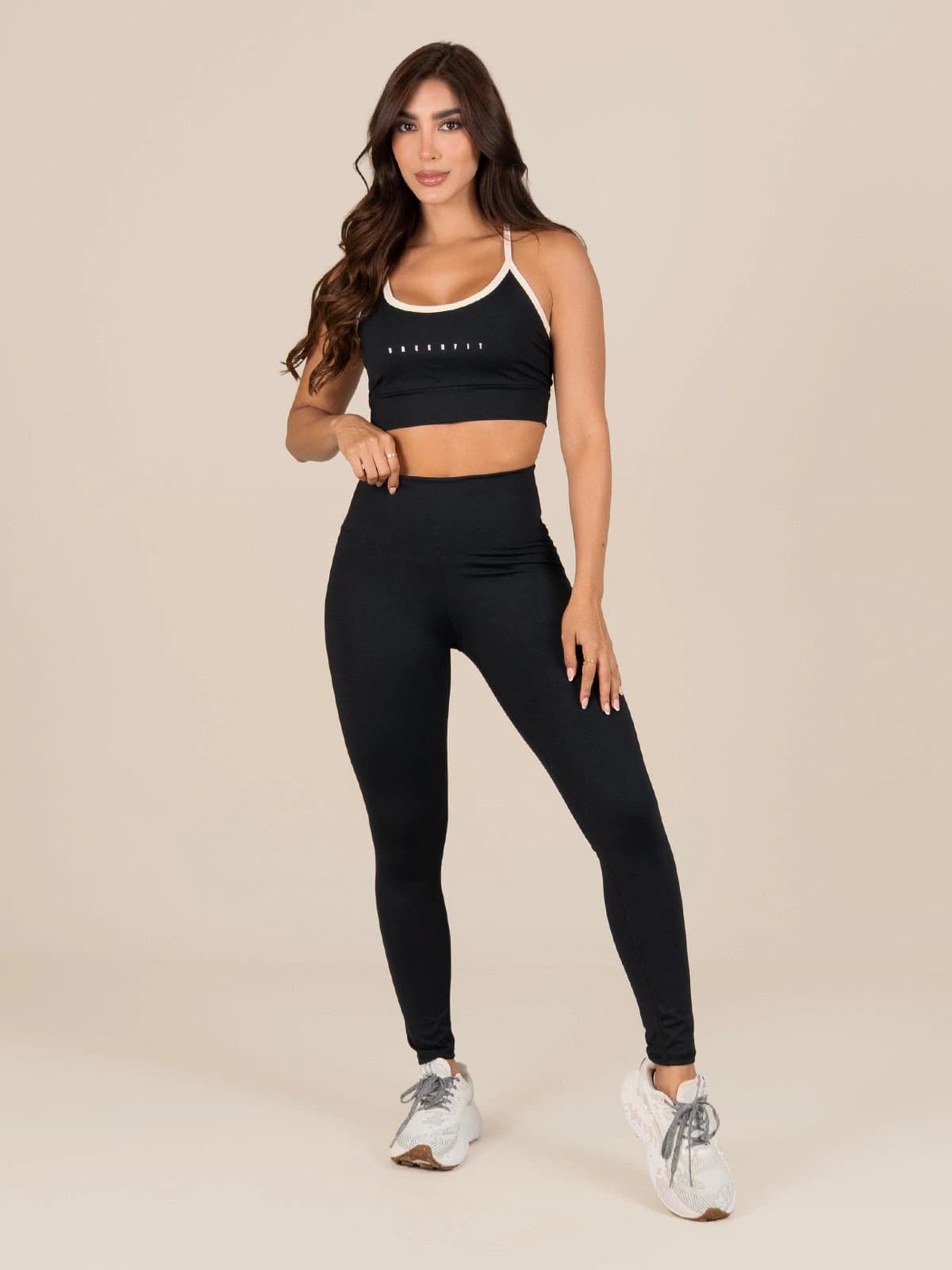Palmas leggins set negro Crema - imagen 1