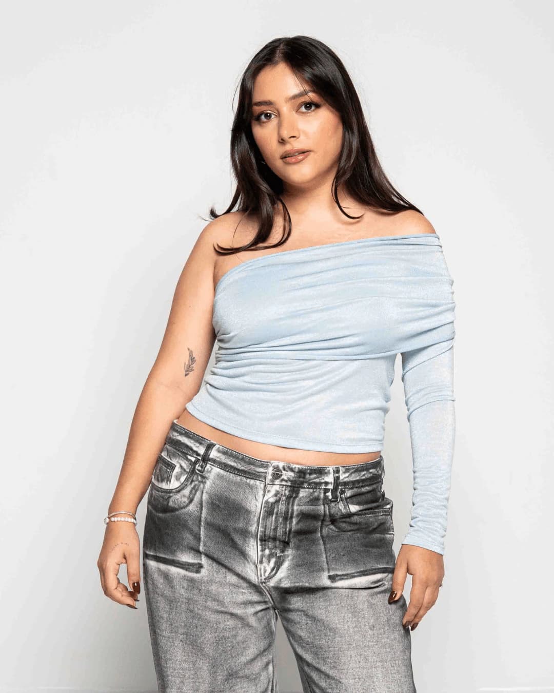 Top Syra Baby Blue Glitter - imagen 1