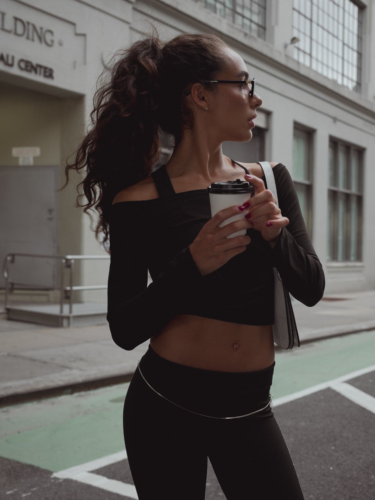 LONG SLEEVE DANCE TOP - BLACK - imagen 3