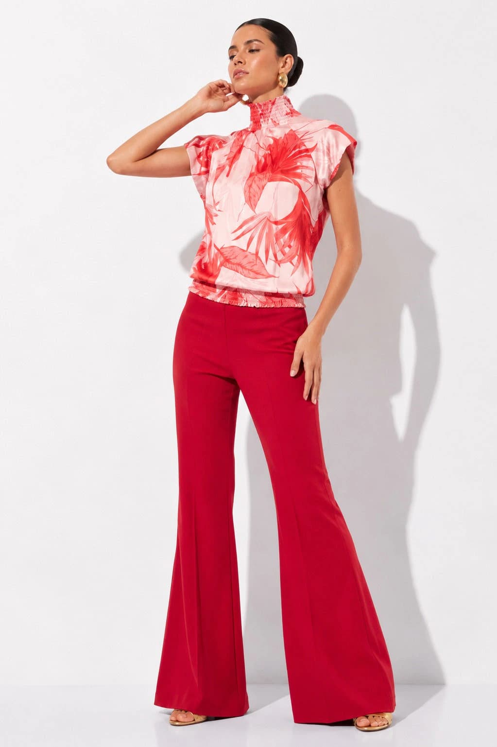 Blusa Brasia Flores Rojas - imagen 1