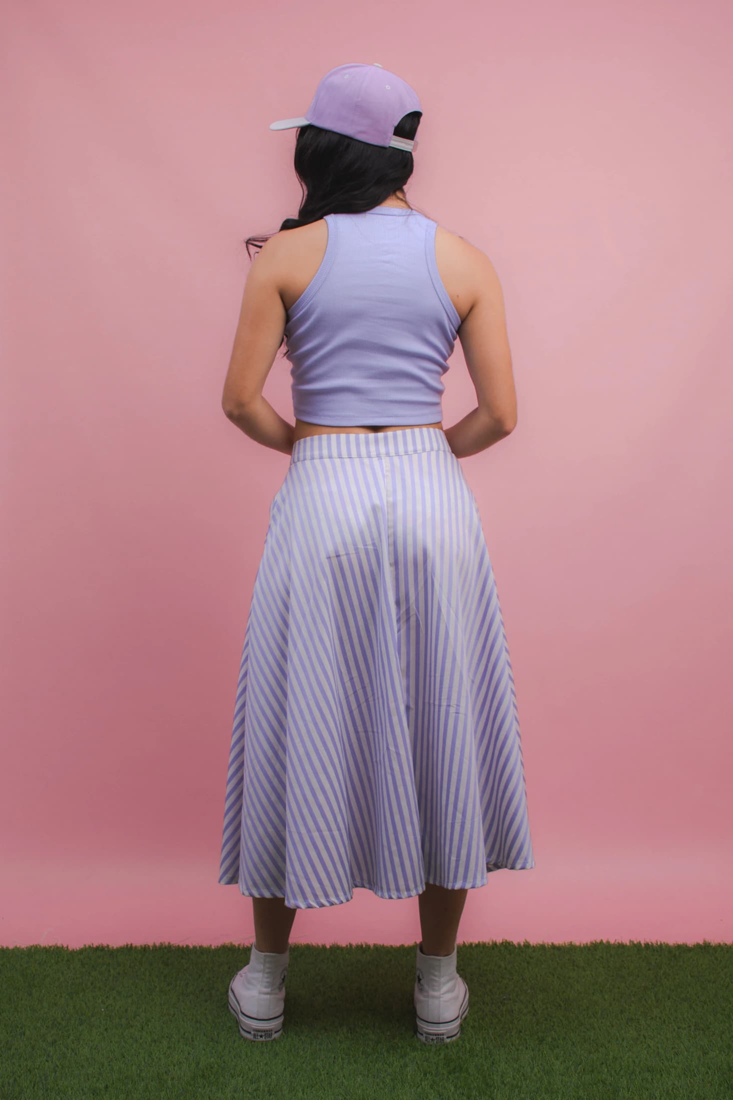 Falda Stripe Lila - imagen 4
