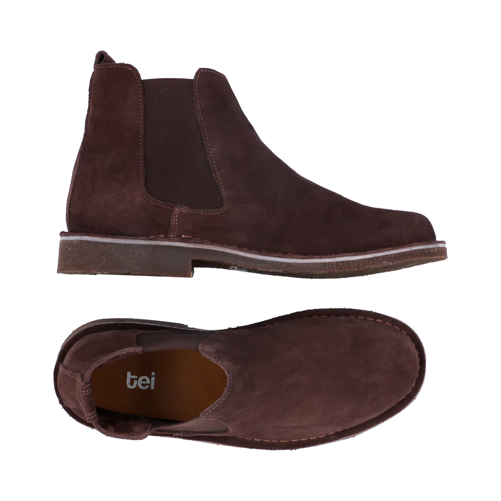 Botas Chelsea Hombre Cuero Carnaza Café - imagen 3