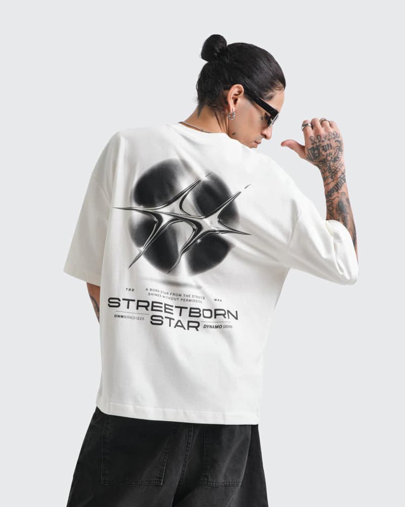 Camiseta Blanca Oversize Streetborn - imagen 1