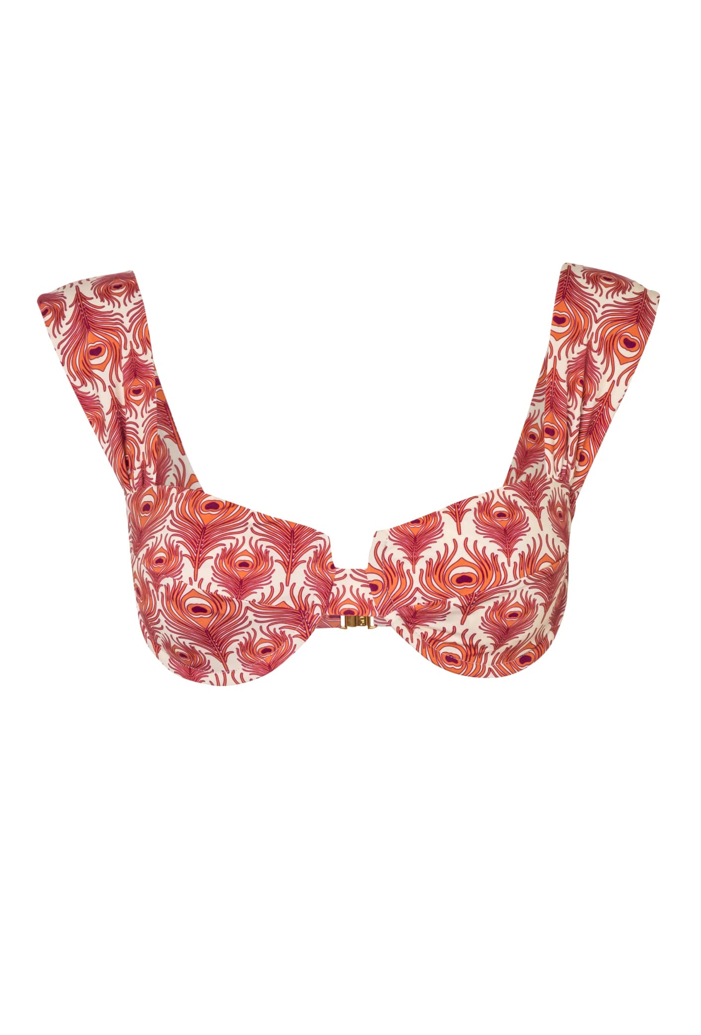 Sabina Top / Red Peacock Feathers - imagen 1