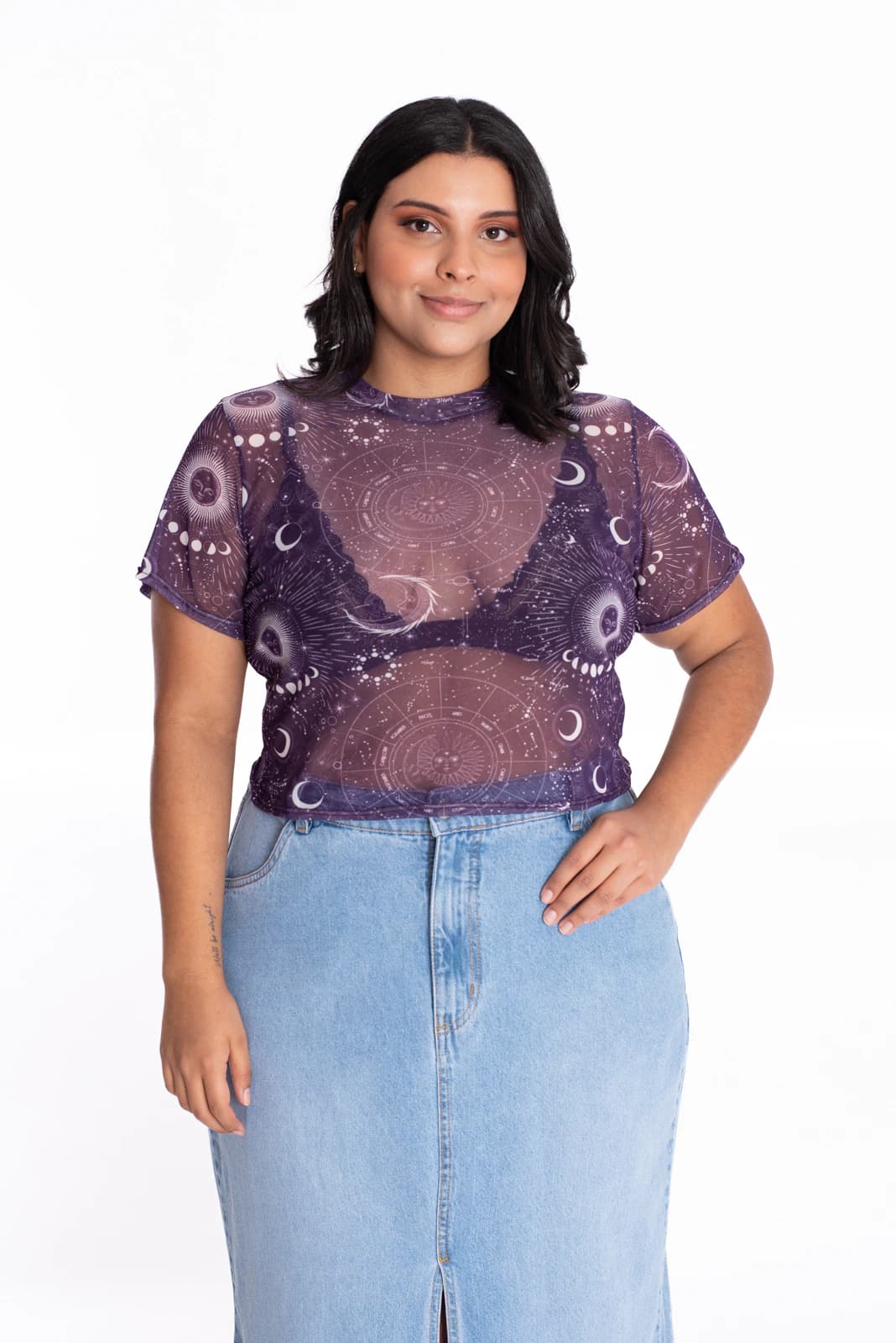 Crop Top Malla Astra Morado - imagen 3