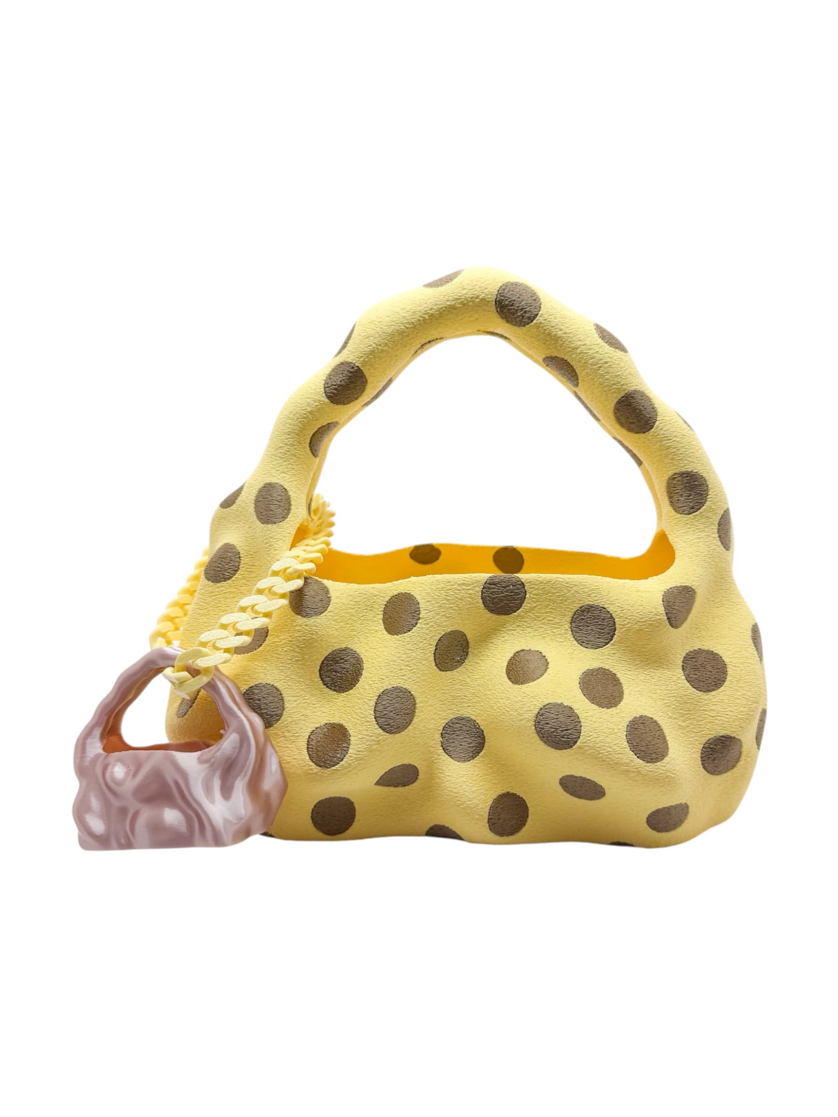 bolso grande cosmic water polka dots butter yellow