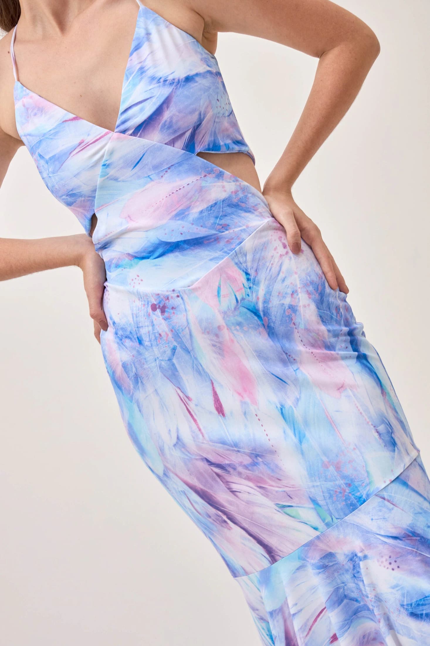 Vestido Oll Plumas Lila - imagen 9