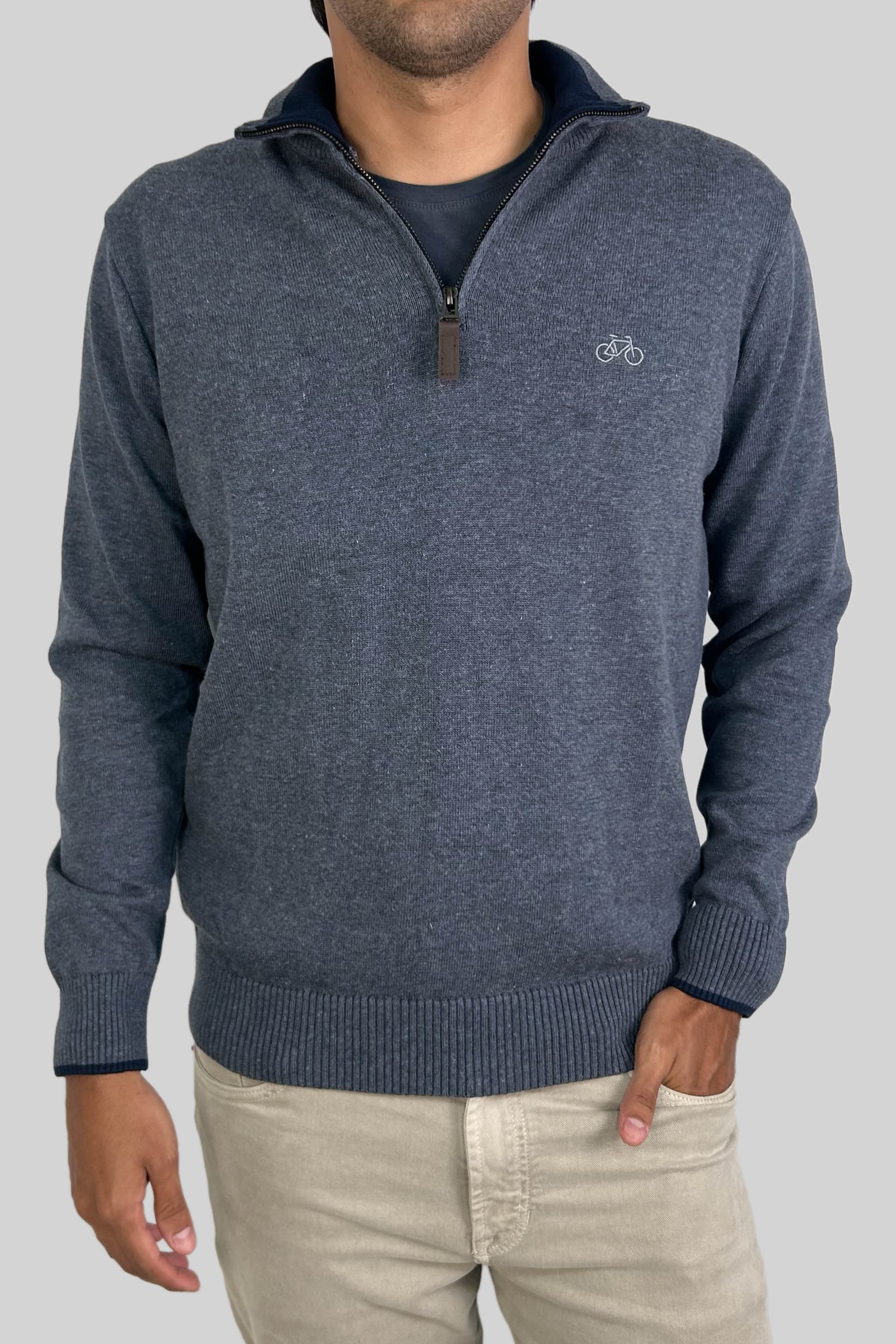 SACO HALF ZIP MIDNIGHT
