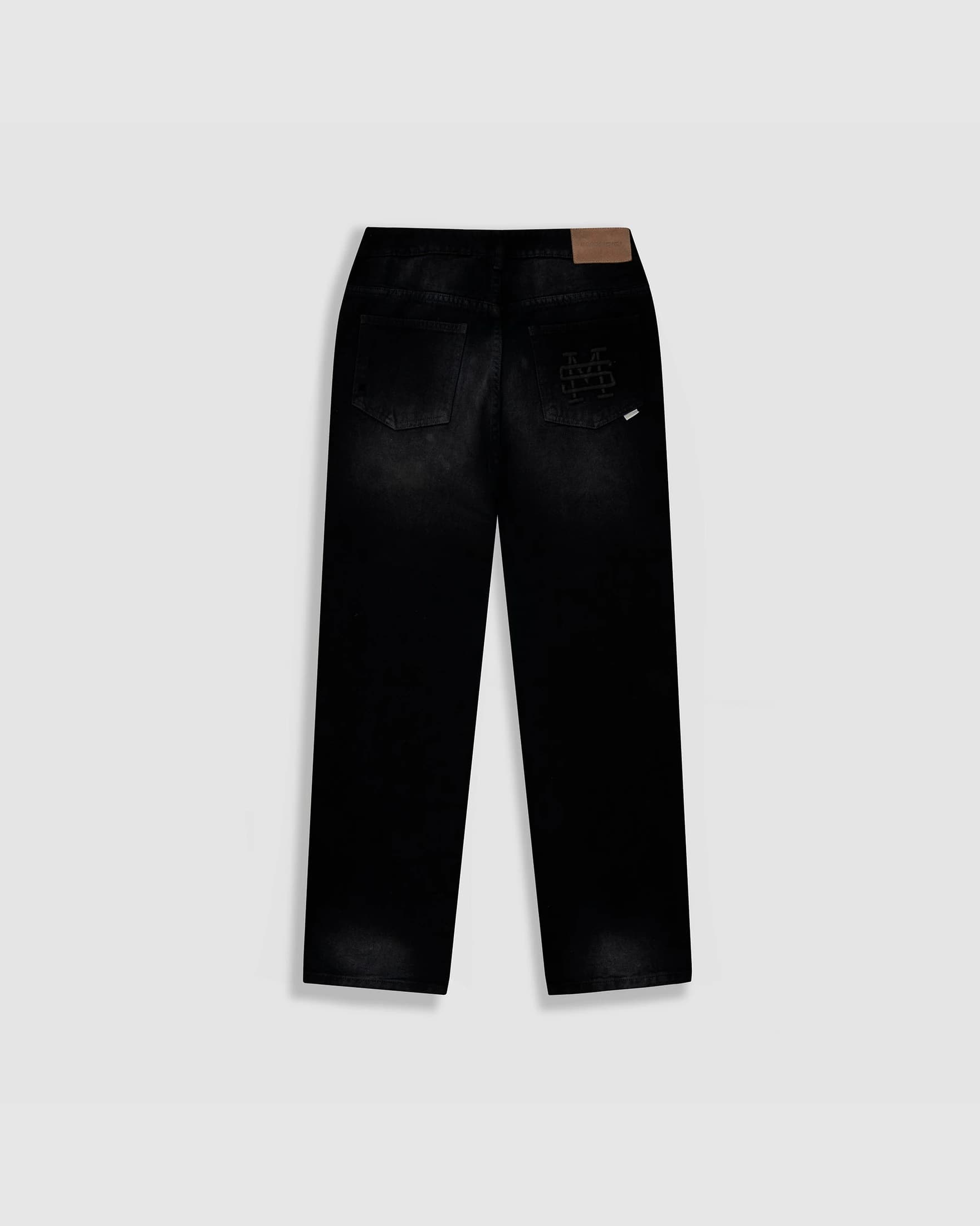 Pocket Straight Pants – Negro Desgastado - imagen 8