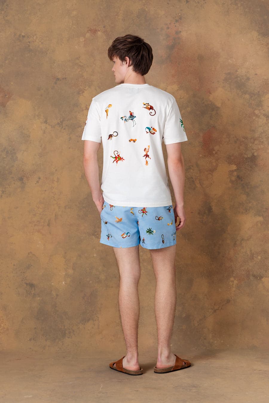 Men's cotton t-shirt panteon white - imagen 2