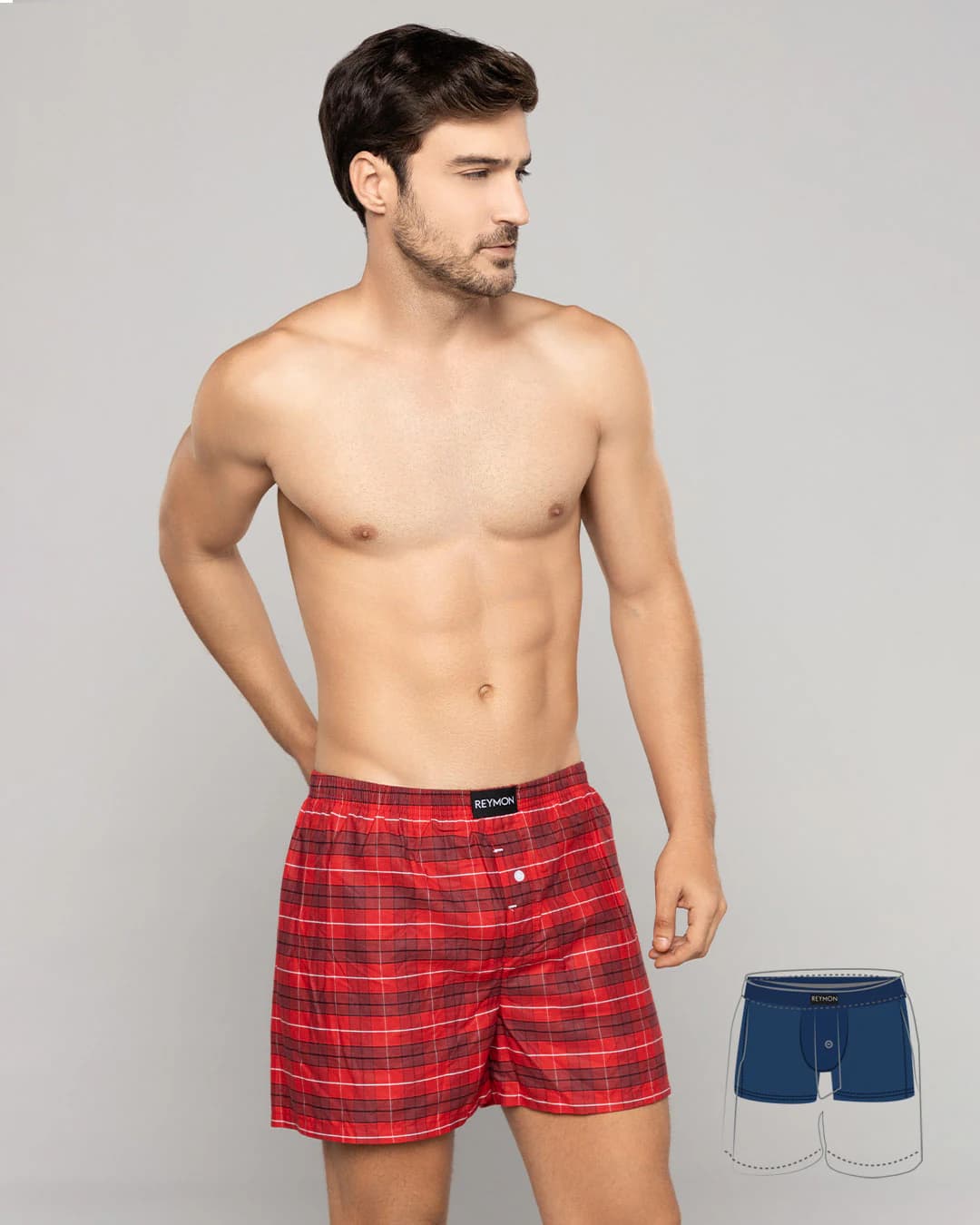 Boxer suelto con boxer interno en poliester Ref. 3052 - imagen 14