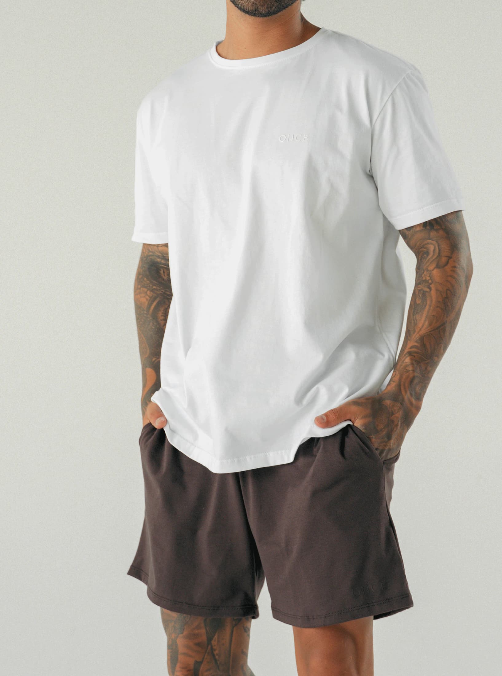 Pijama Pantaloneta Basica Brown - imagen 3