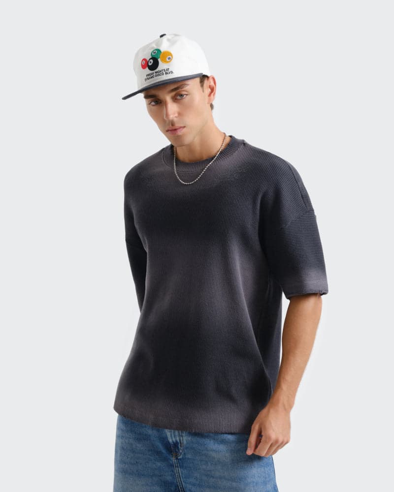 Camiseta Gris Lavada Oversize Stand - imagen 3