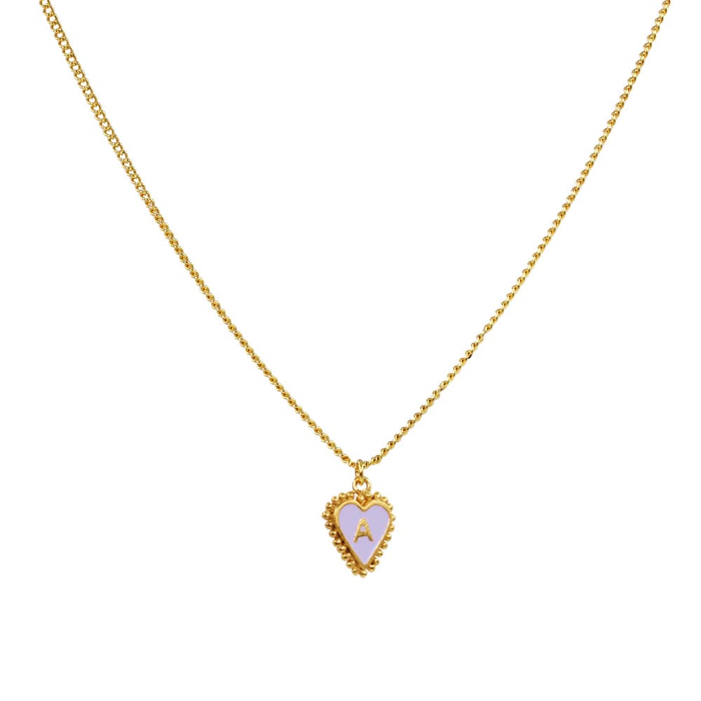 Cadena 1 Letra Heart Morado - imagen 1