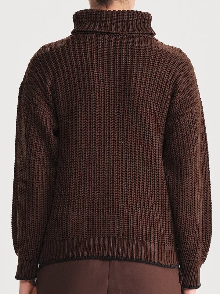 Saco Cuello Tortuga Inglés Marrón/Negro Hombre - imagen 7