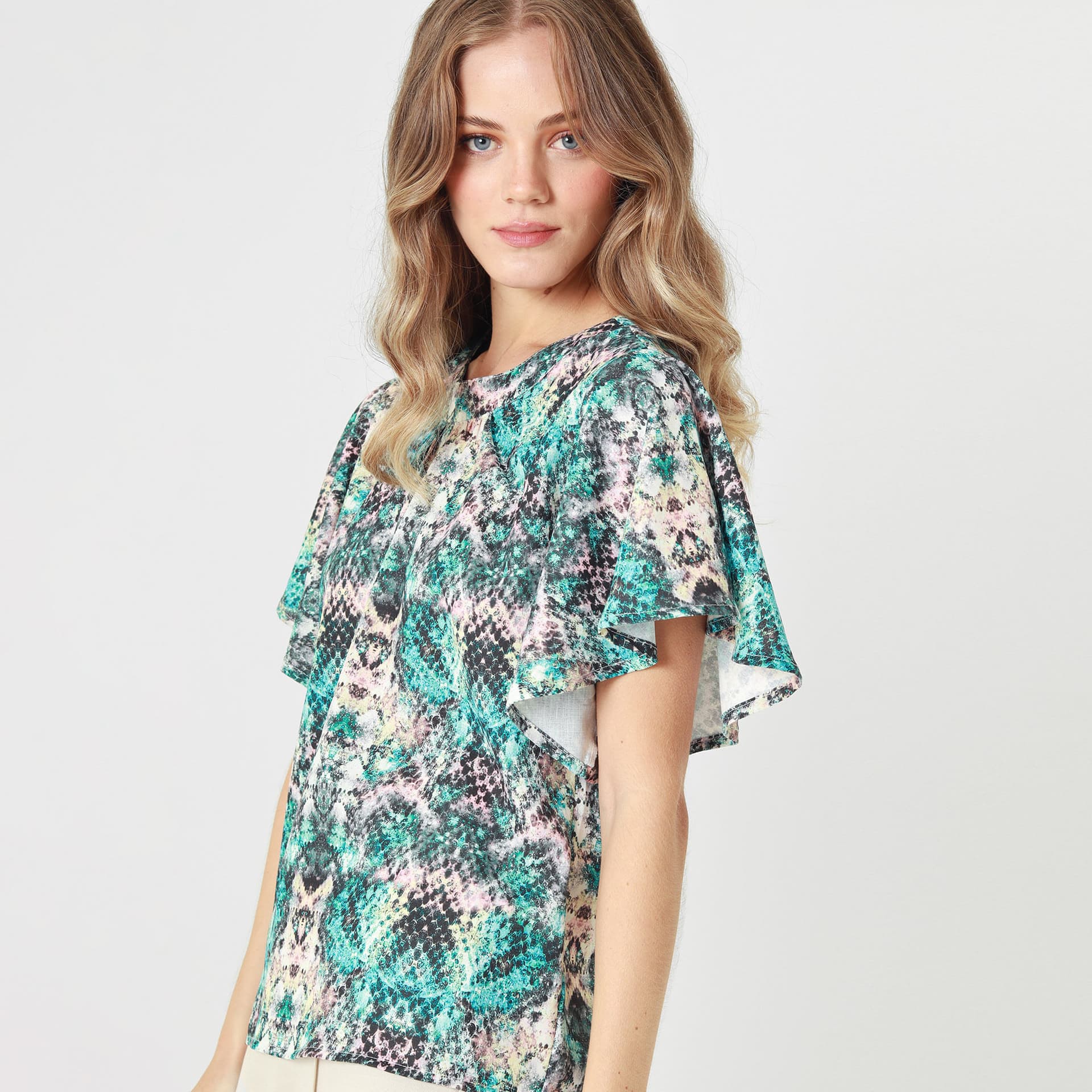 Blusa Cuello Redondo Manga Corta - imagen 1