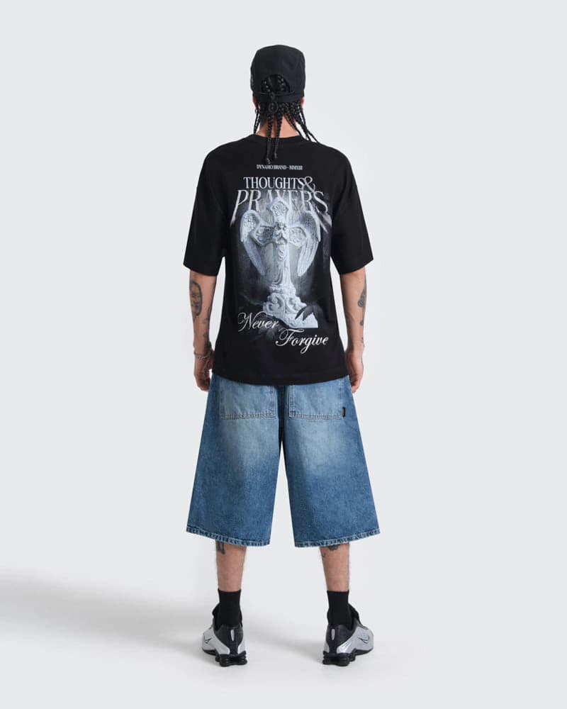 Camiseta Negra Oversize Silent Prayers - imagen 7