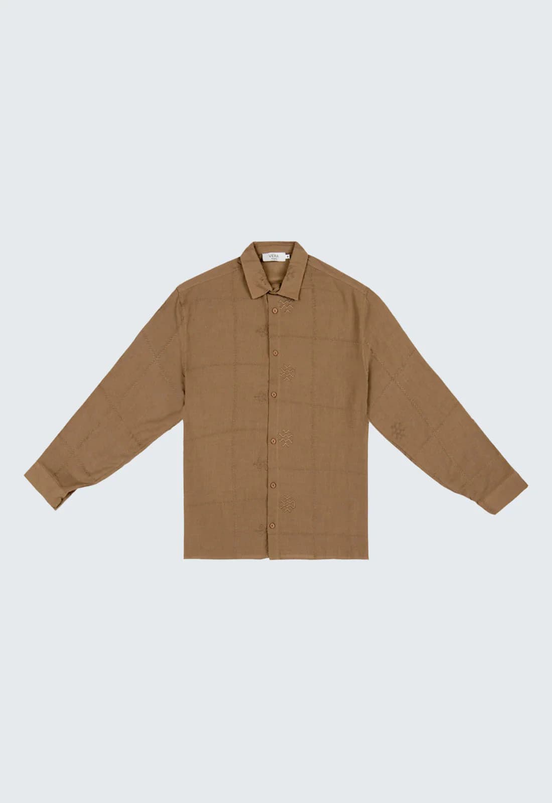 CAMISA SAKO MARRÓN - imagen 3