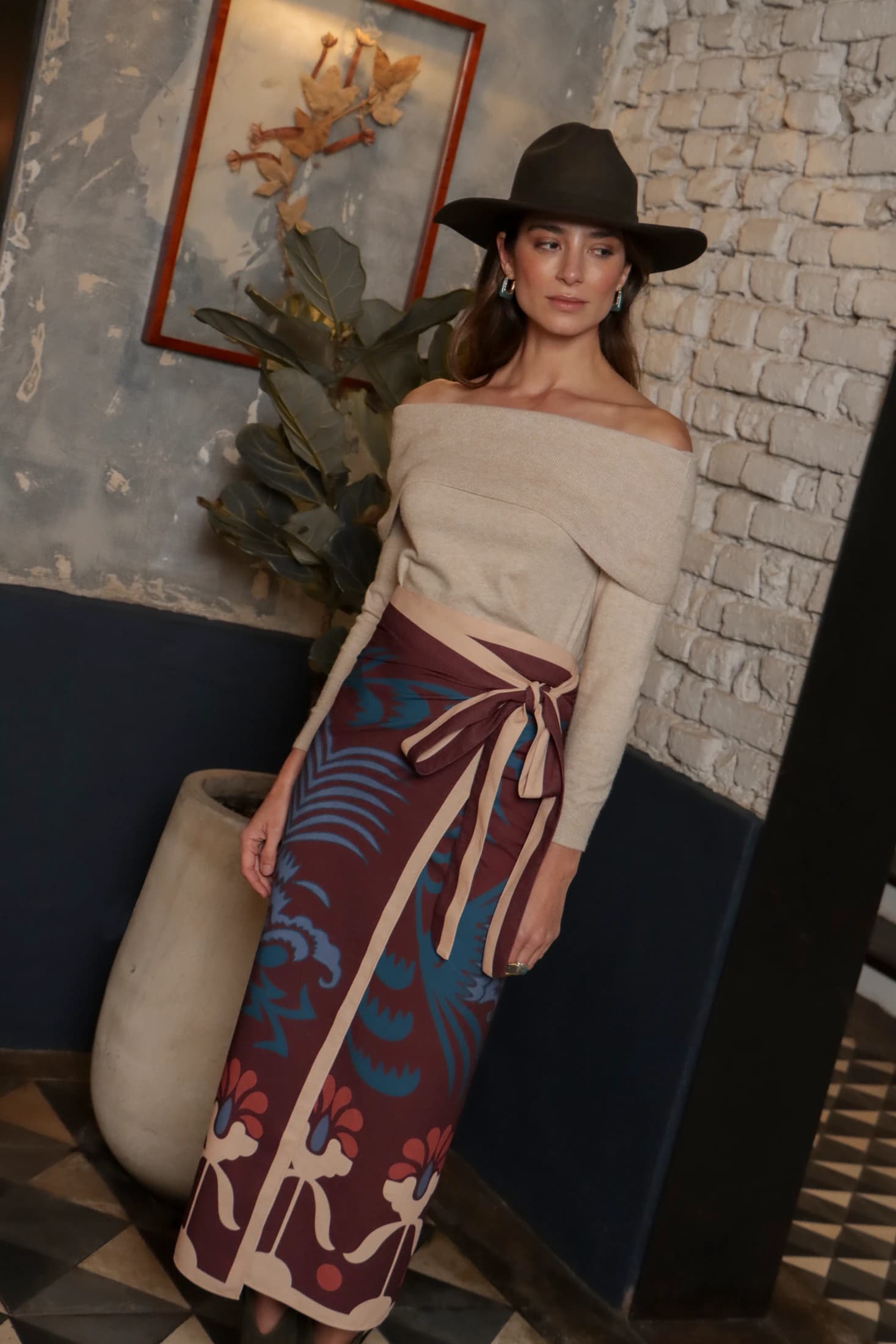Sari Agave, Vinotinto / Vestido - Falda - imagen 12