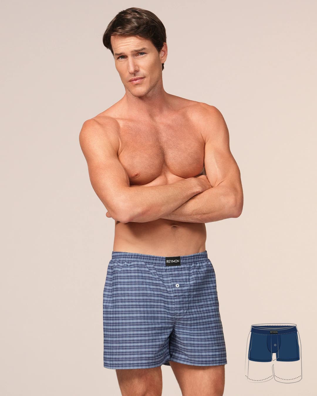 Boxer suelto con boxer interno en poliester Ref. 3052 - imagen 8