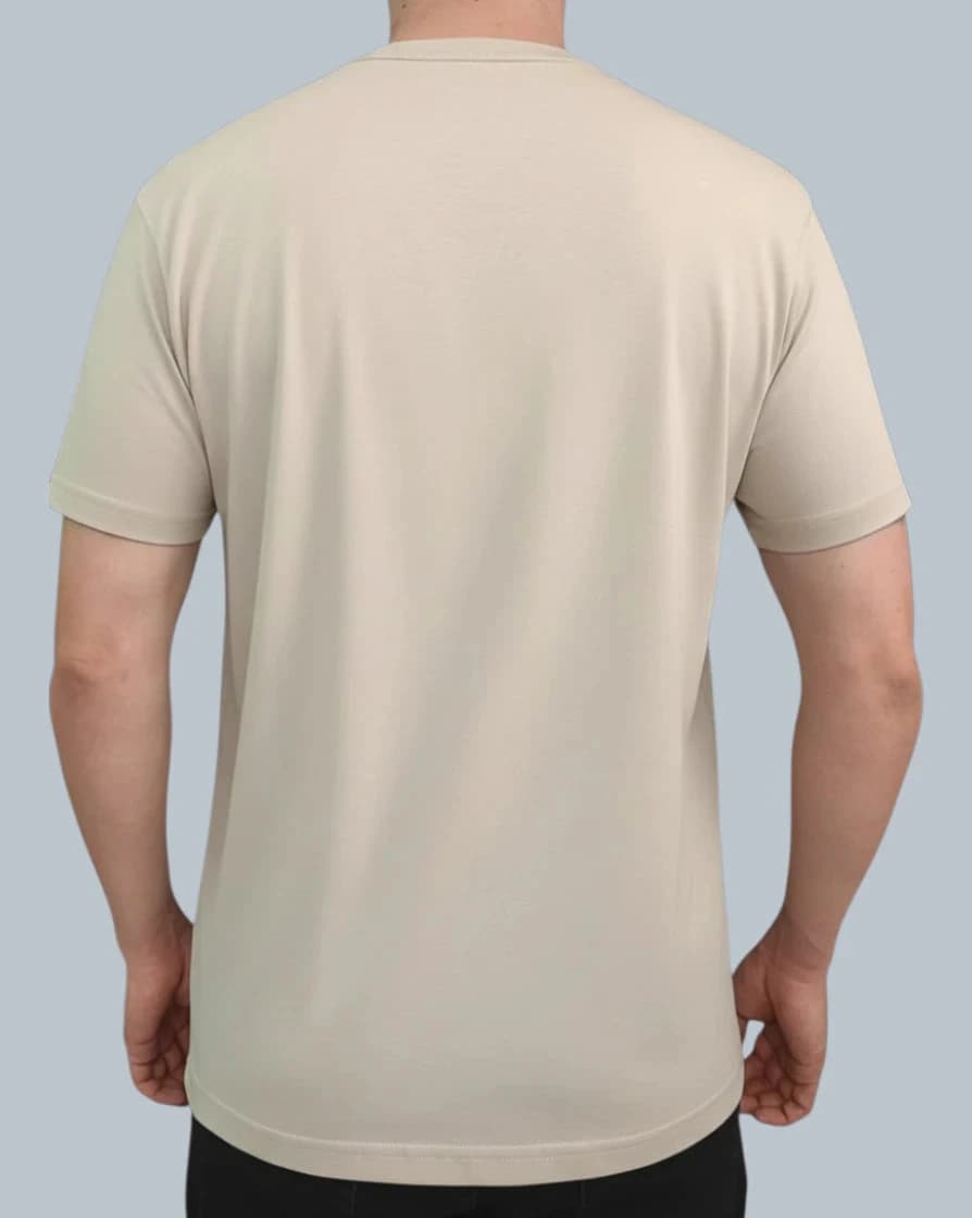 CAMISETA BASICA CAQUI ESCUDO SILUETA - imagen 2