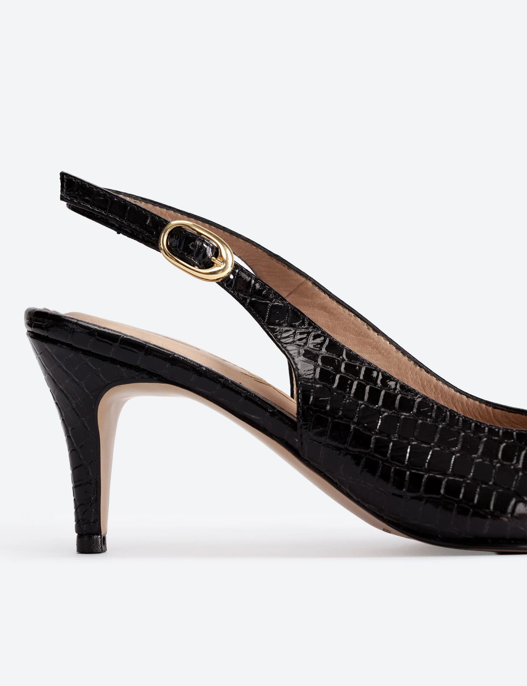 TACONES ZURICH CROCO NEGRO - imagen 4