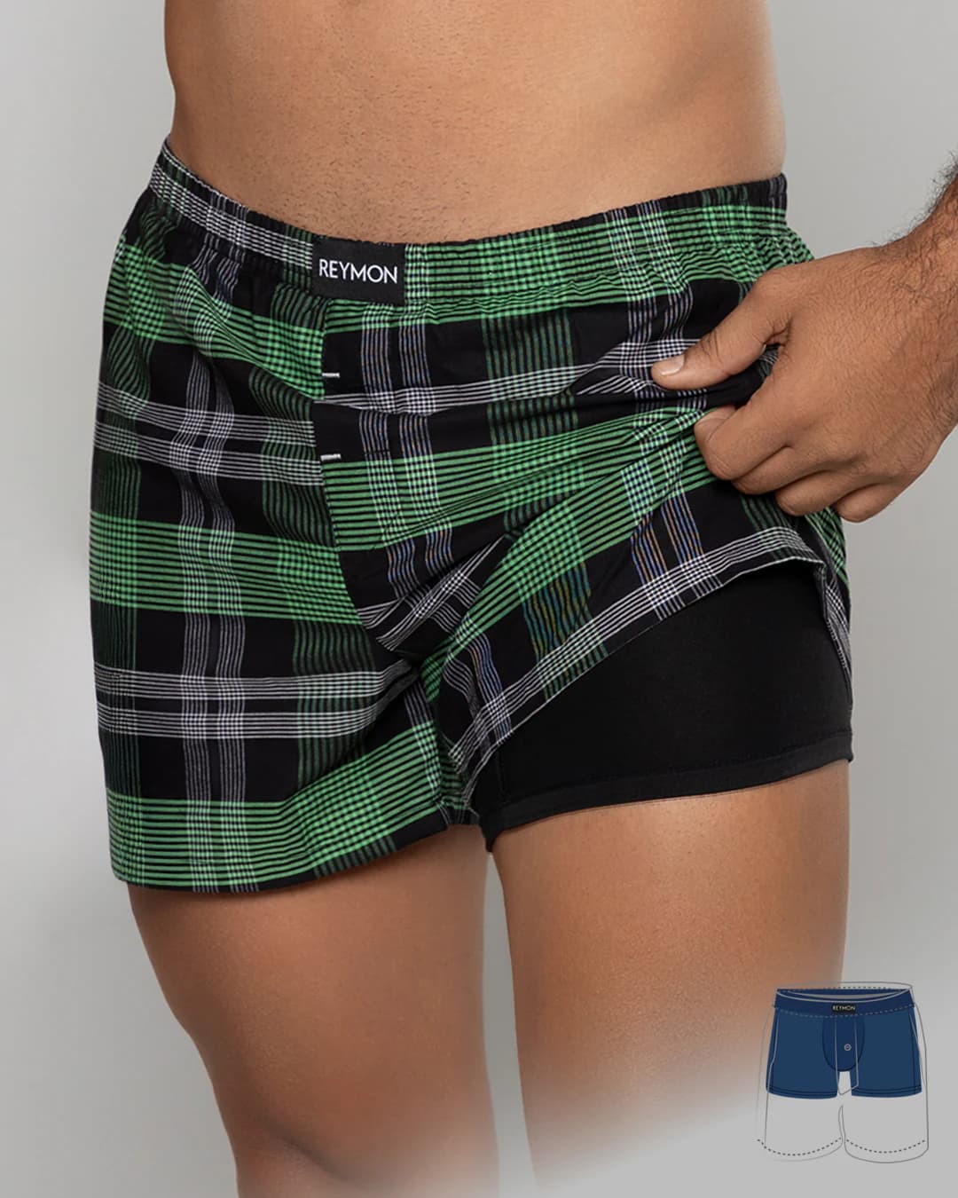 Boxer suelto con boxer interno en poliester Ref. 3052 - imagen 13