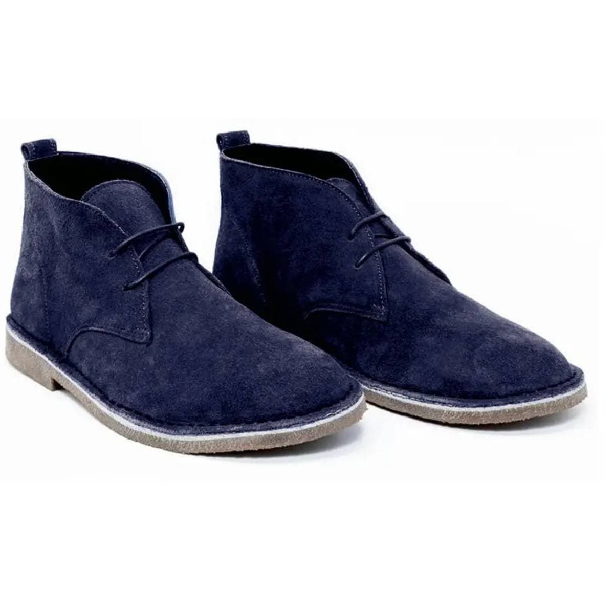 Botas Desert Hombre Cuero Carnaza Azul Marino - imagen 1