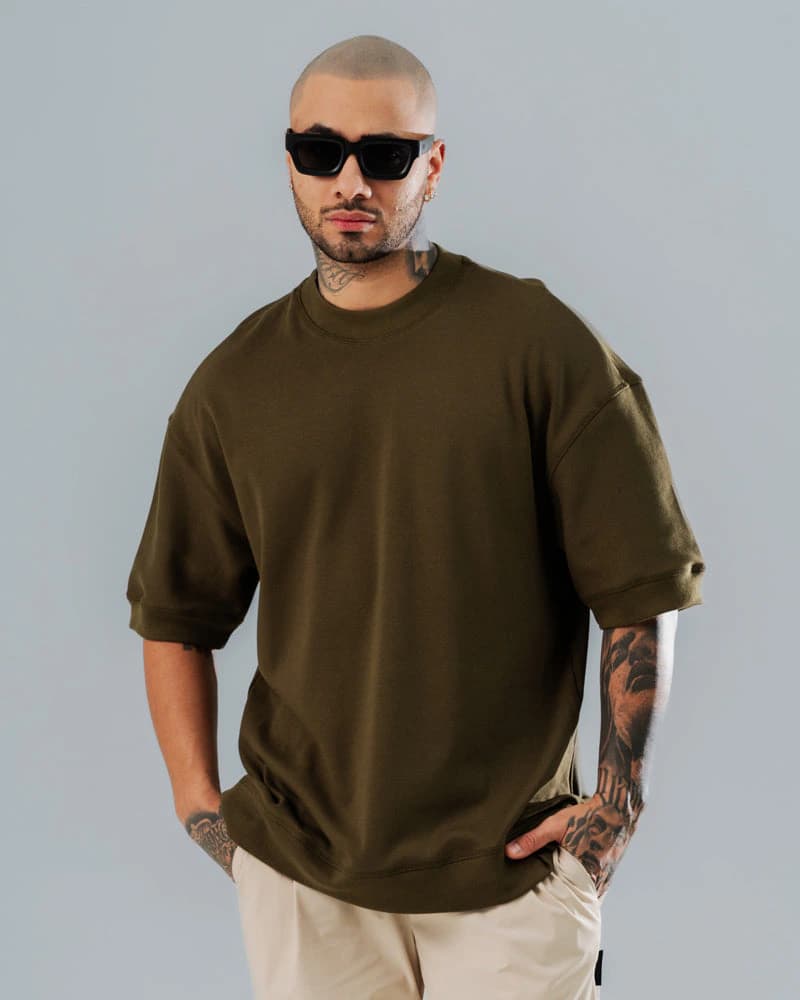 Duo Pack Camisetas Oversize Básicas Core Military - 300g - imagen 3