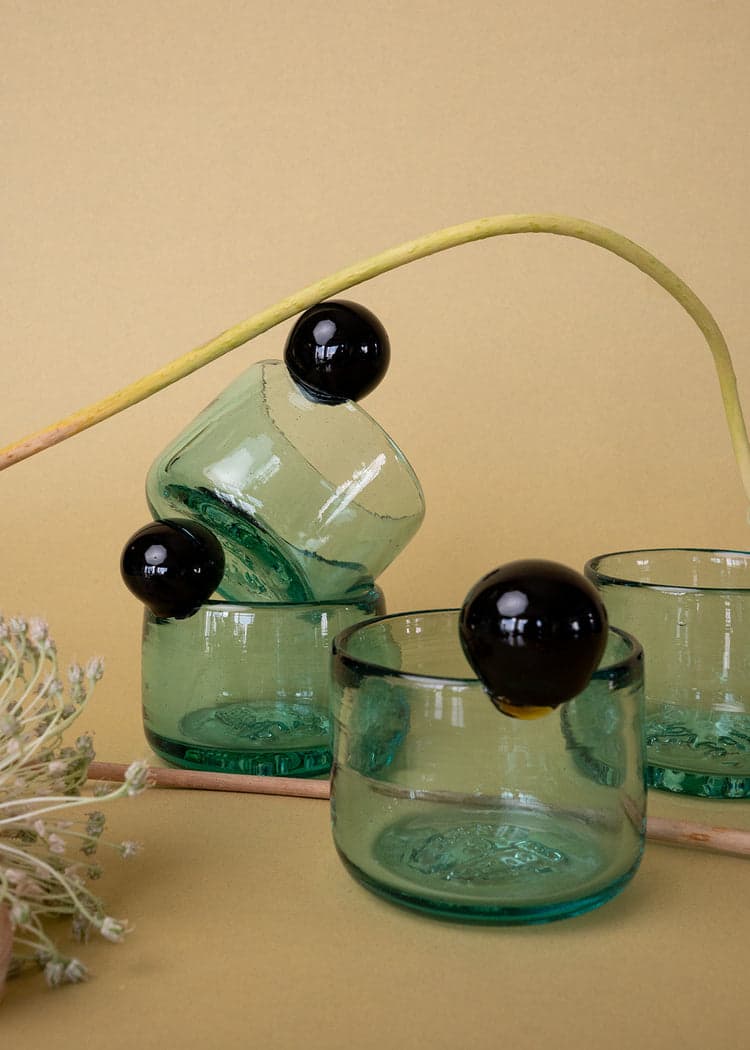 SET DE VASOS ACEITUNA X 4 - imagen 1