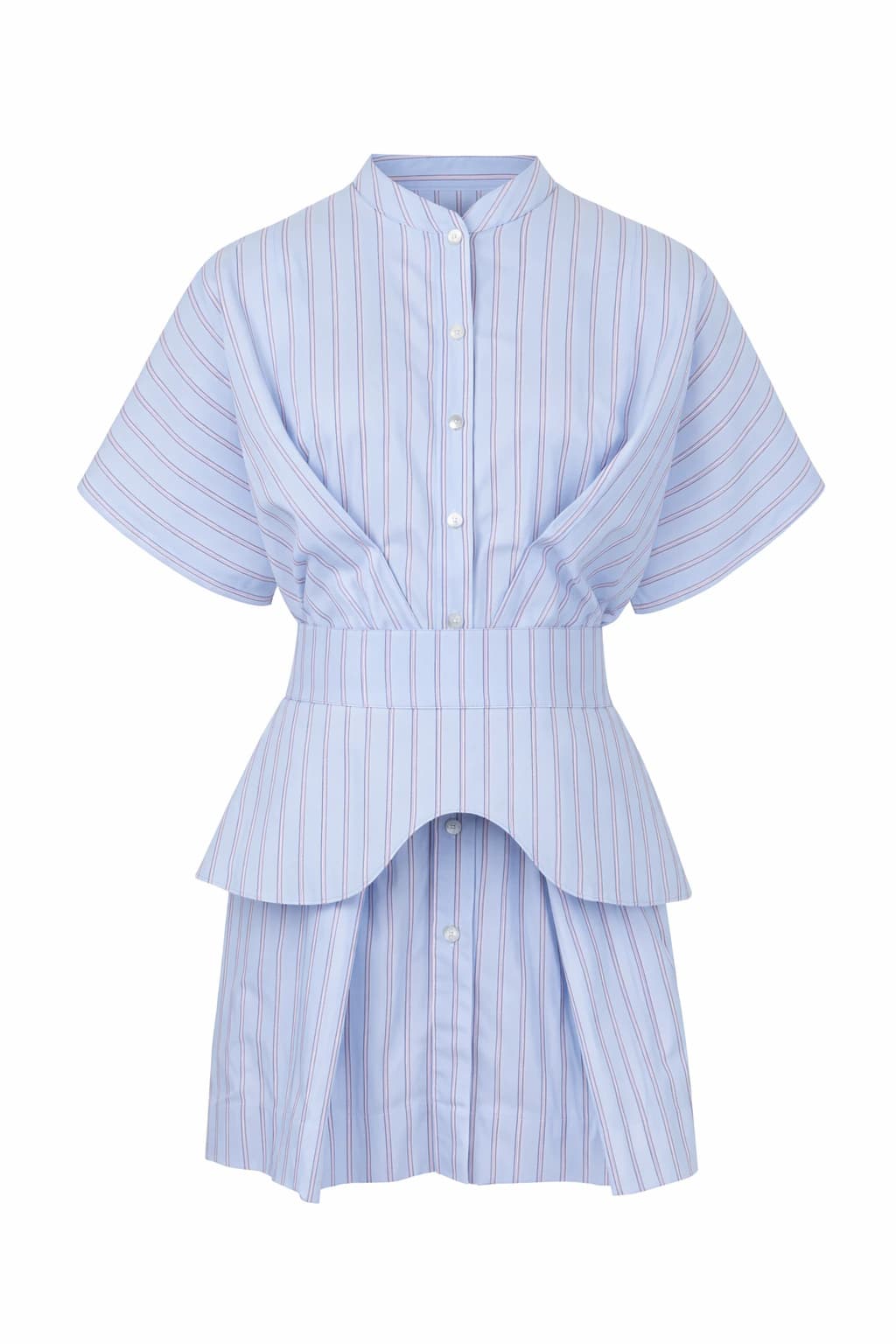 STRIPED SHIRT MINI DRESS