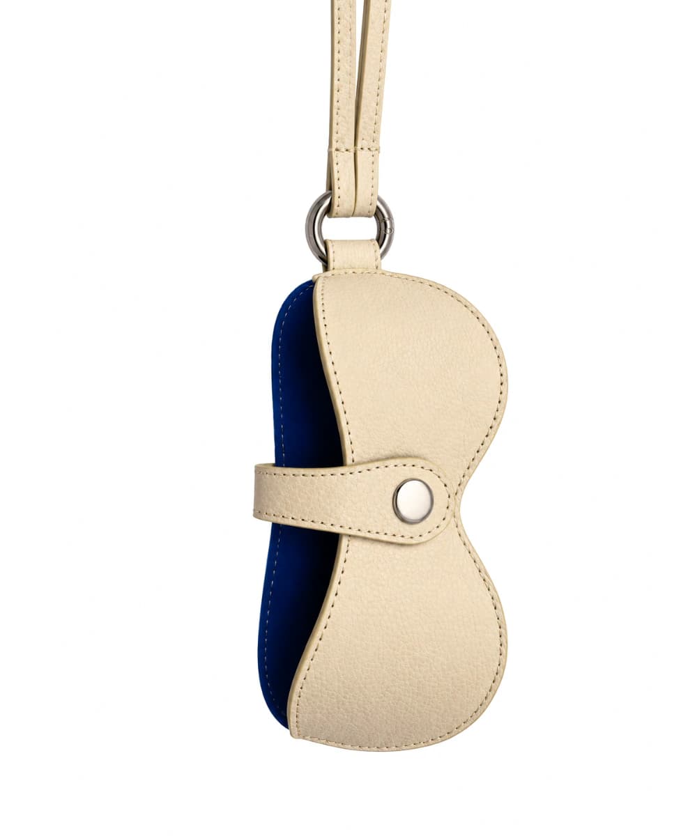 Estuche de Gafas Maxi Beige Nacarado en Cuero - imagen 2