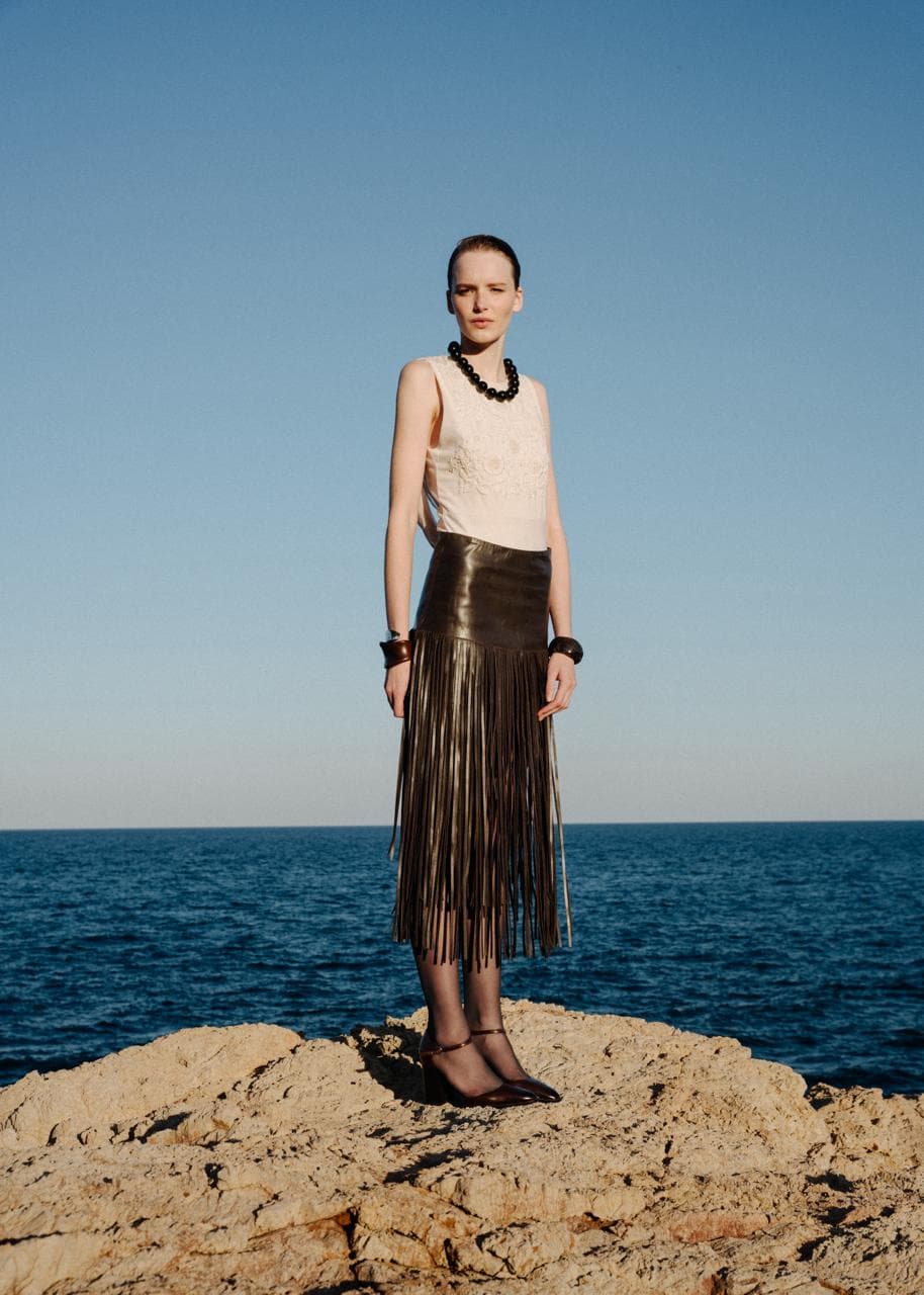 "LA SOMBRA" FRINGE SKIRT (PRE-ORDER) - imagen 2