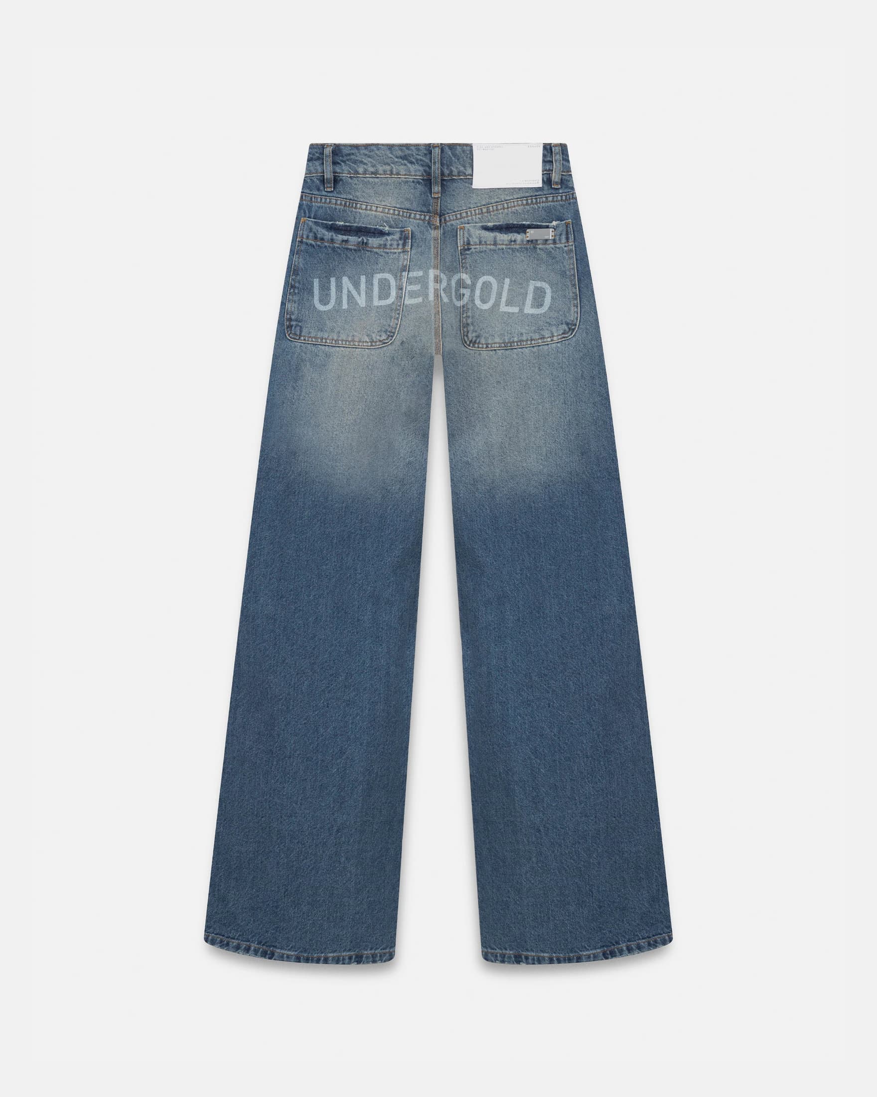 W Line Basic Wide Jeans Mid Blue