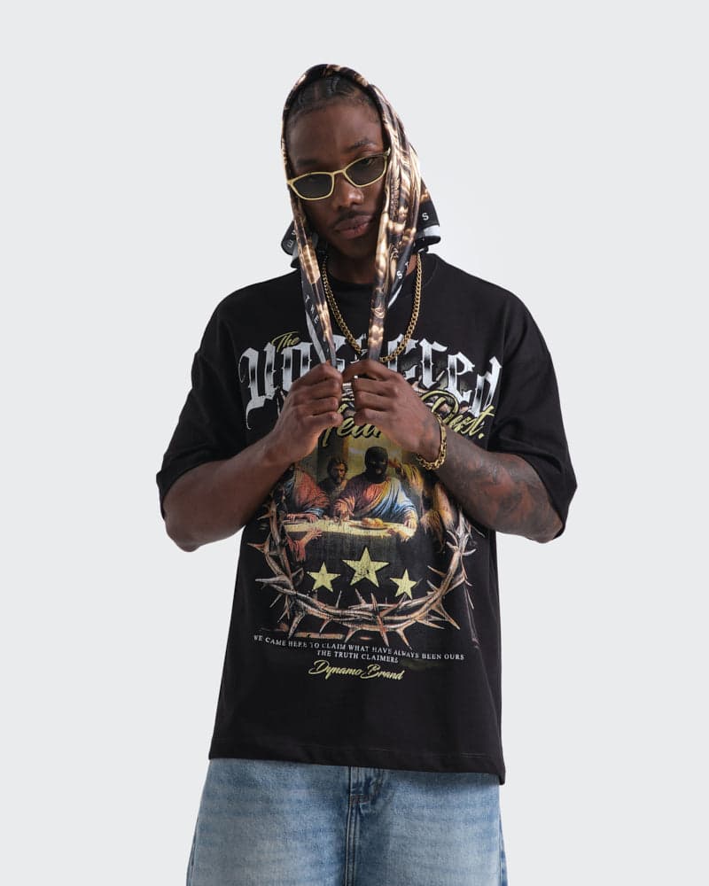 Camiseta Negra Oversize Victory Born - imagen 1