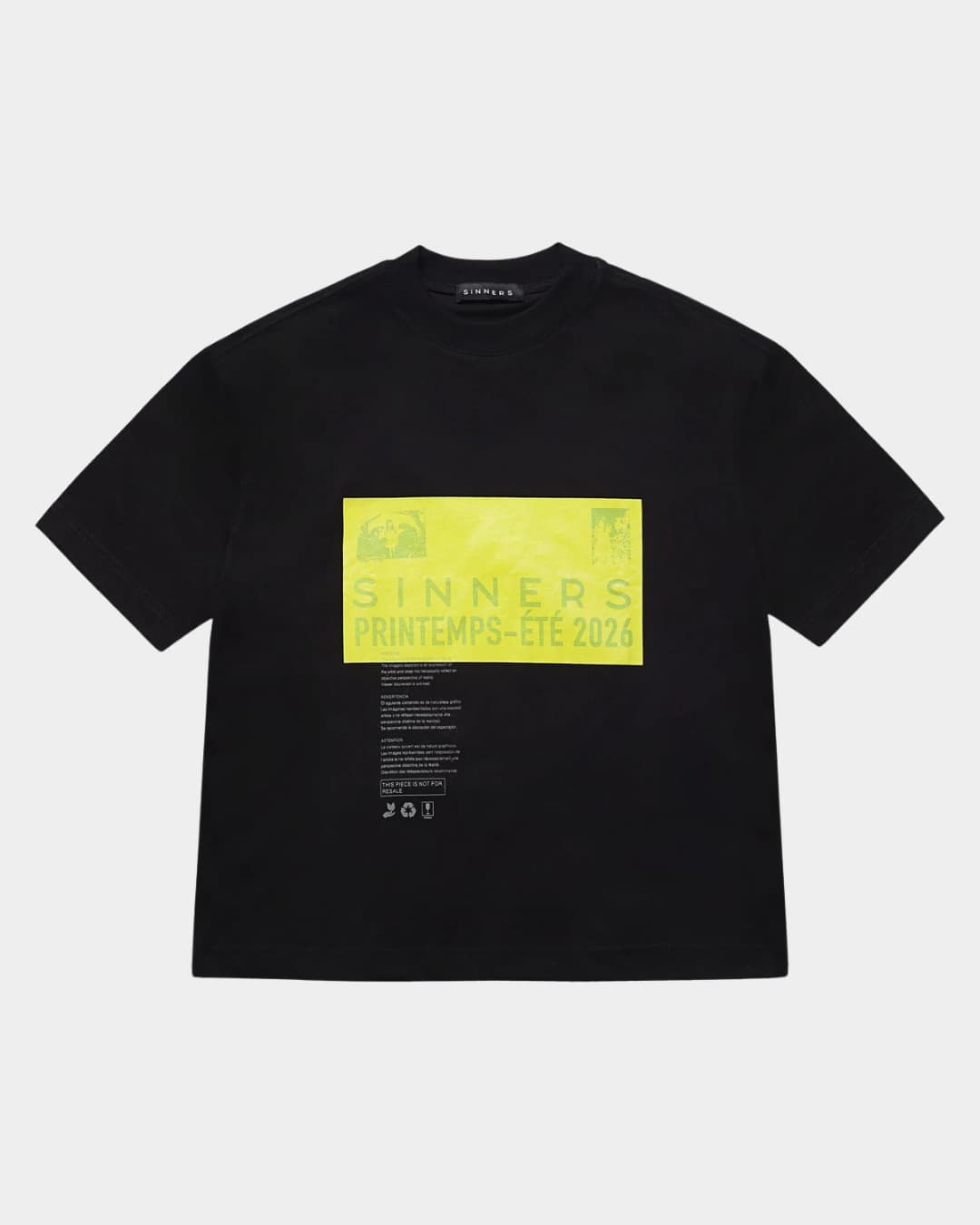 PRE-CAUCION BLACK T-SHIRT - imagen 1