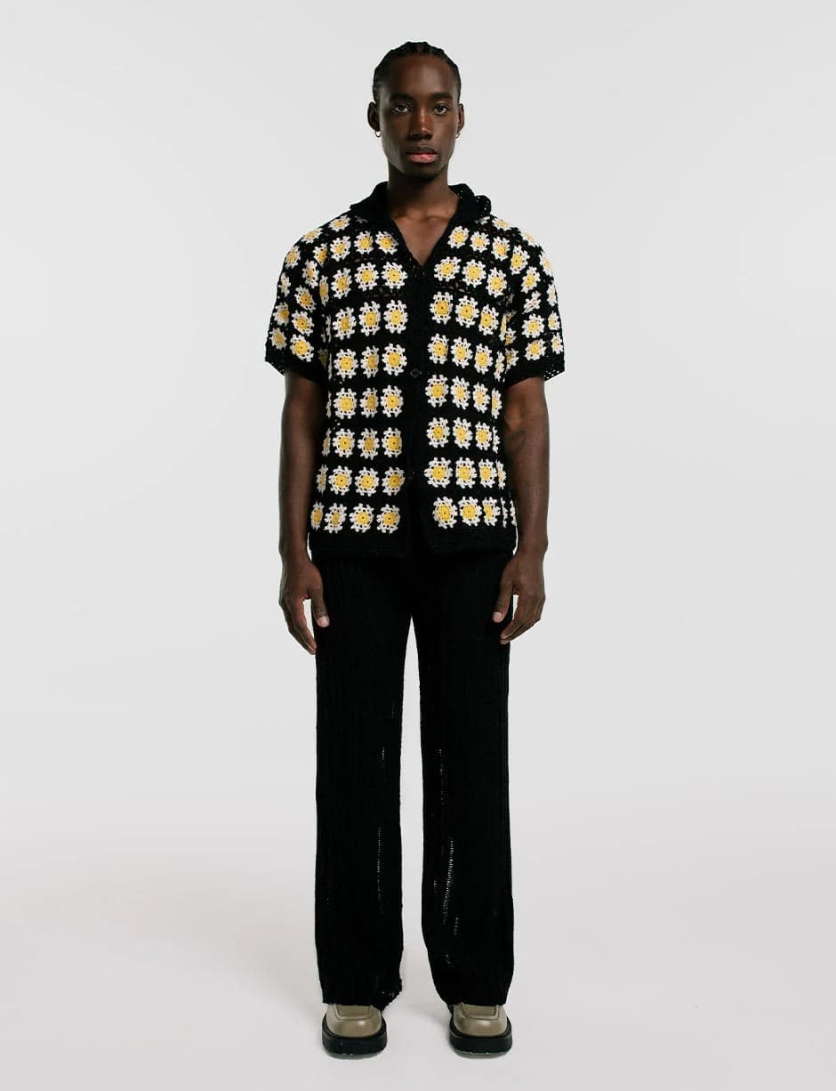 Guayabera Flores Crochet Hombre - imagen 1