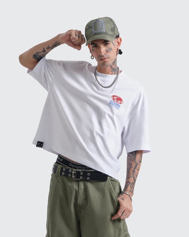 Camiseta  Blanca Boxy Broken - imagen 3